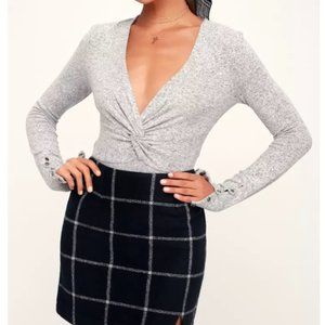 Navy Blue, Plaid mini skirt